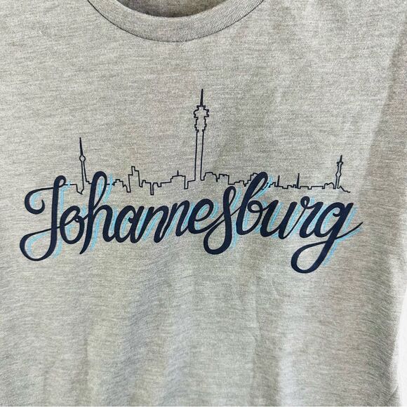 Laugh It Off Gray Johannesburg South Africa Tee Size XS - Picture 2 of 4